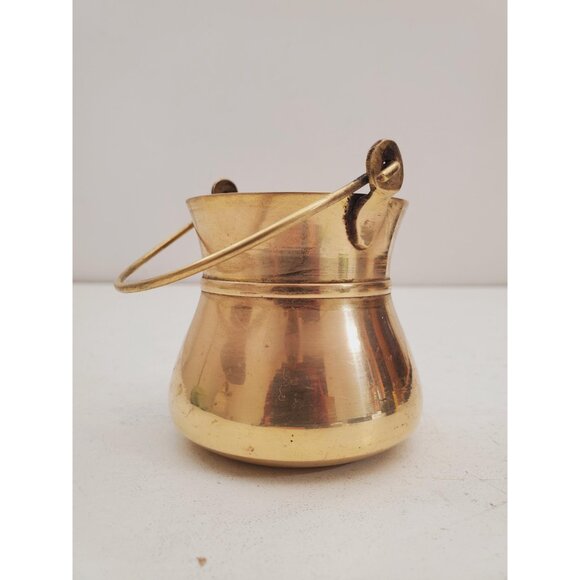 Vintage Brass Pot | Copper Cream - Sugar Bowl - Picture 5 of 10